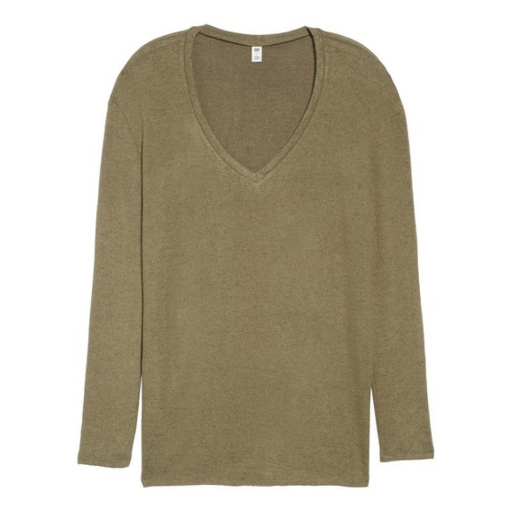 BP. Cozy V-Neck Sweater Olive Sz XS - Picture 3 of 4